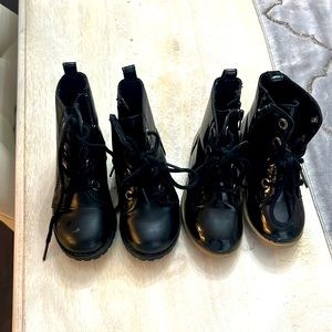 Patton Leather and faux leather children’s boots from old navy. Size 7